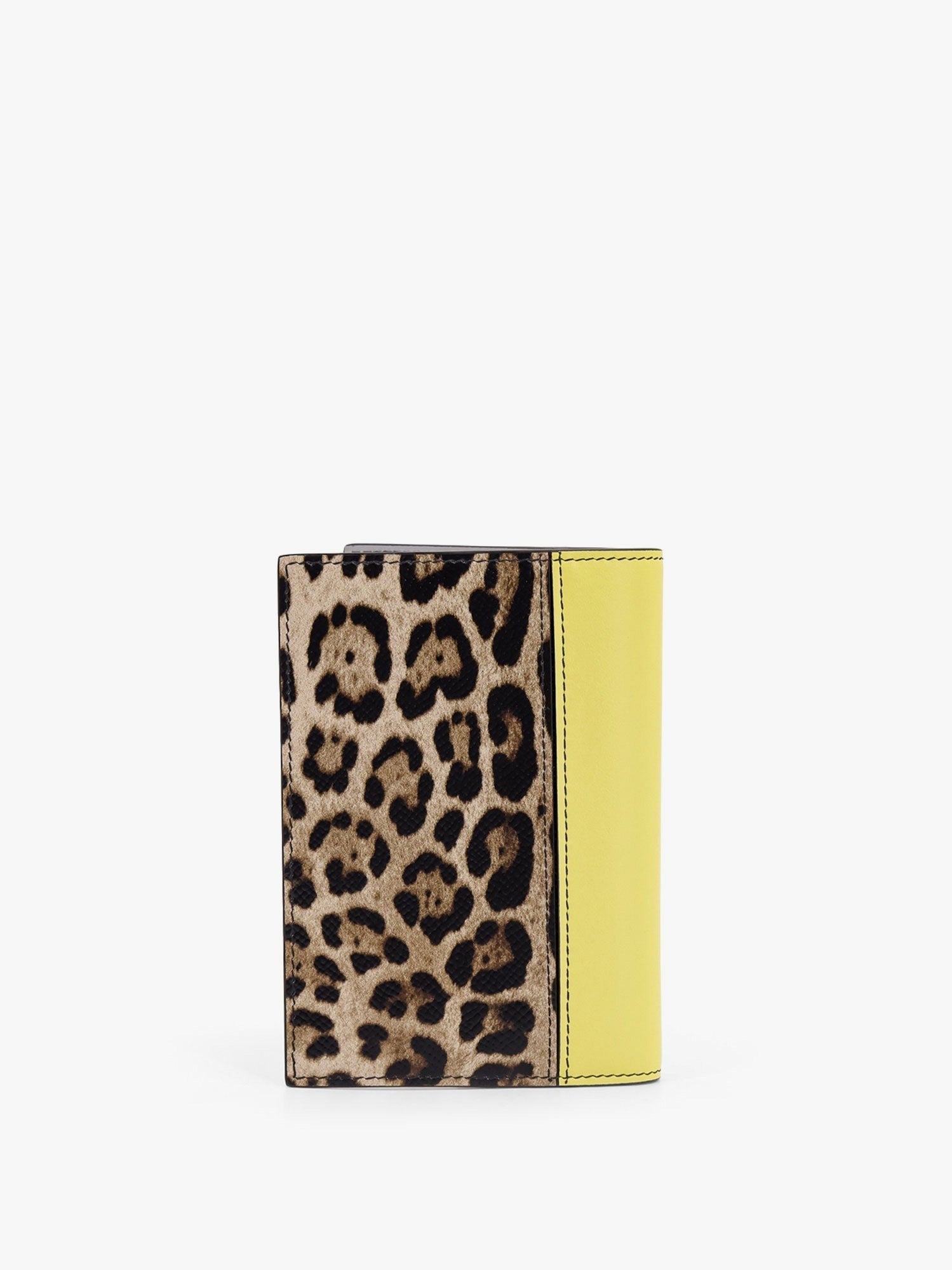 Dolce & Gabbana Saffiano leather passport holder with clored leather inserts