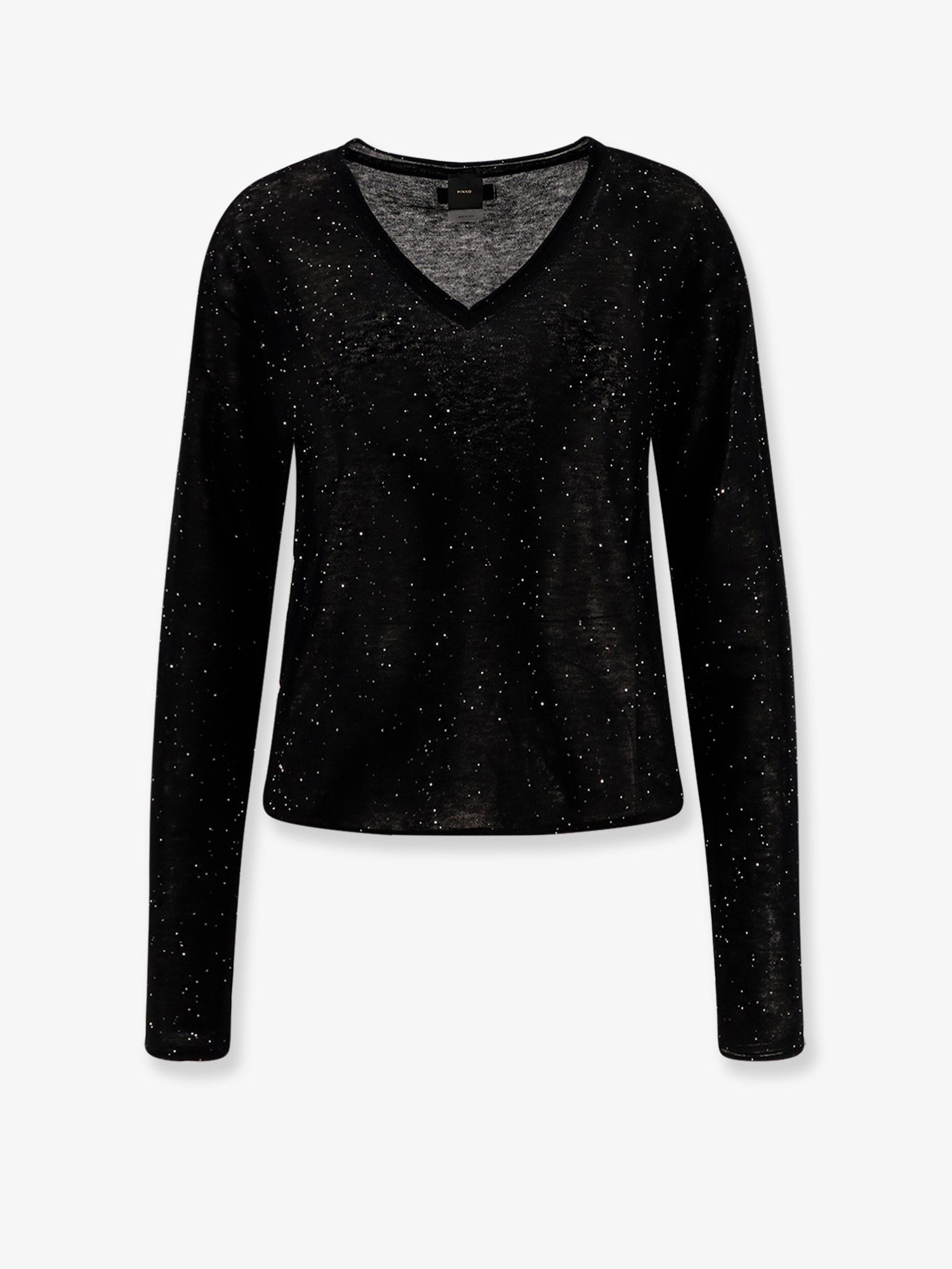 Pinko Salomone wool sweater with micro sequins