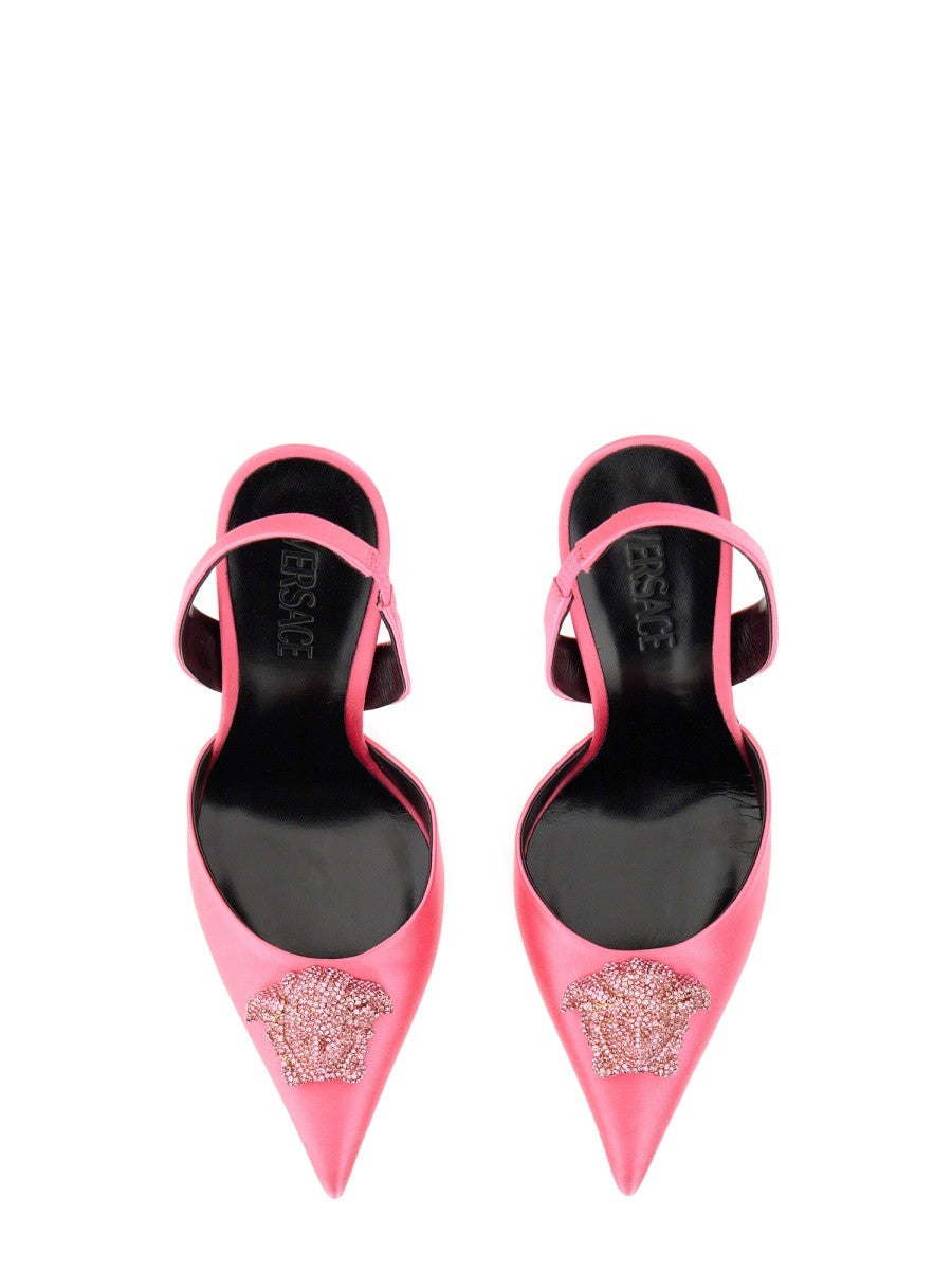 サンダル・ミュール Versace Sandal The Jellyfish Bright Crystal Patent Mules 70 mm Blue,Pink | VERSACE US