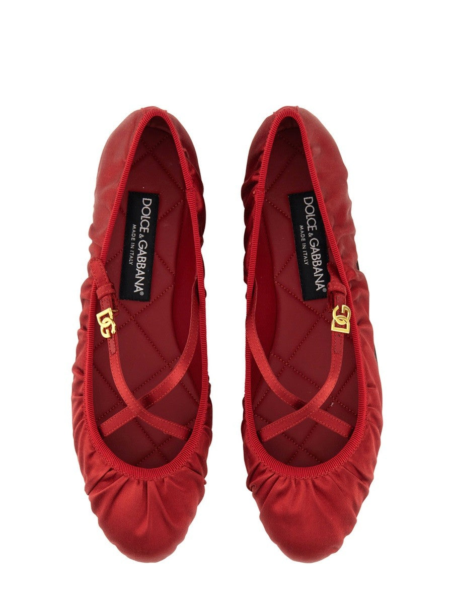 Dolce & Gabbana SATYNOWE BALERINY
