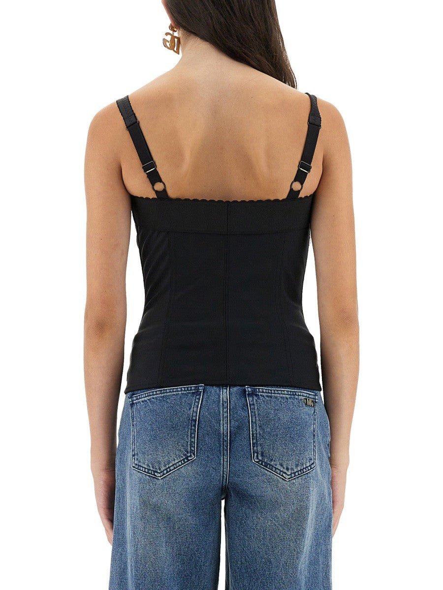 Dolce & Gabbana SATIN BUSTIER TOP