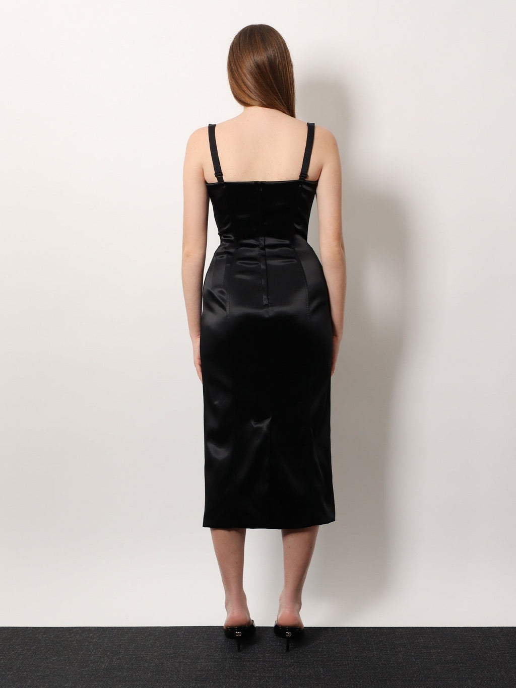 Dolce & Gabbana Satin dress with bustier detail