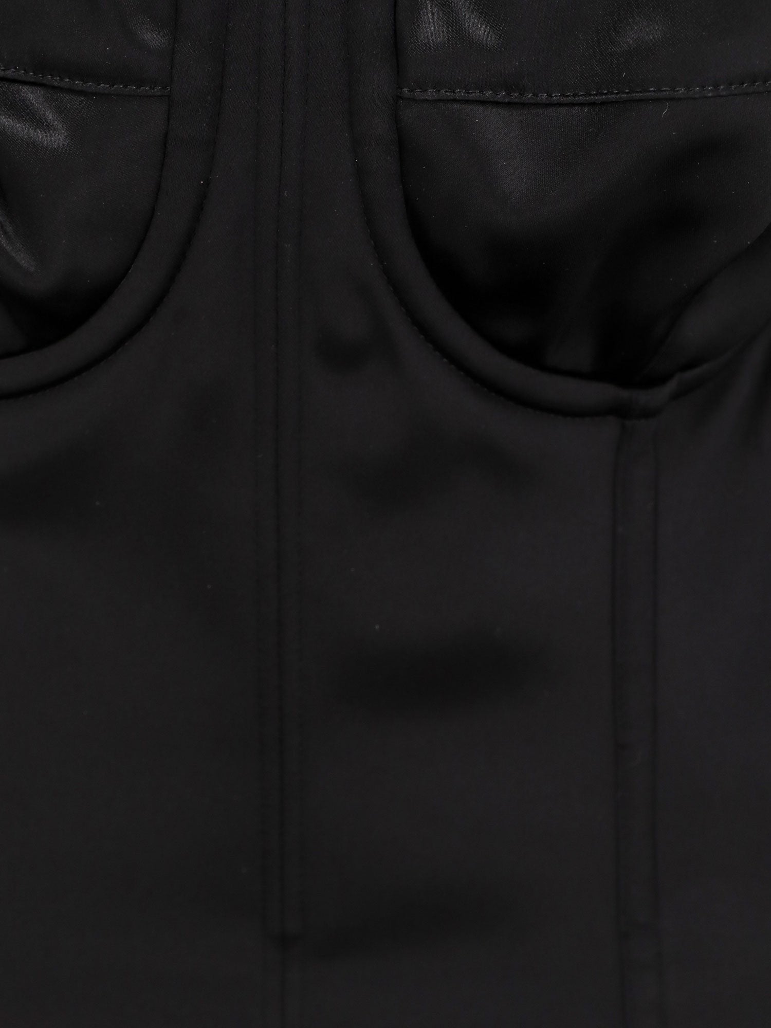 Dolce & Gabbana Saténové šaty s detaily korzetu