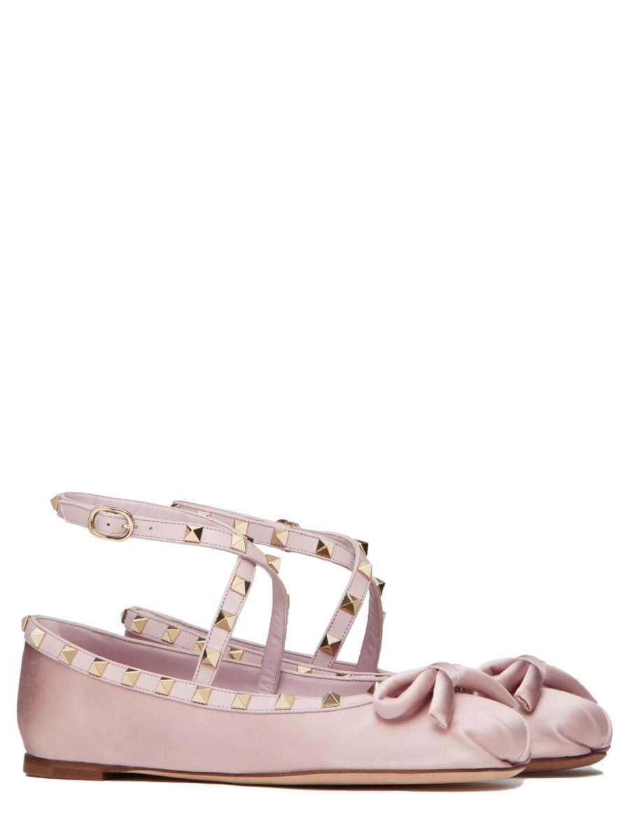 Valentino Garavani SATIN "ROCKSTUD" BALLERINA