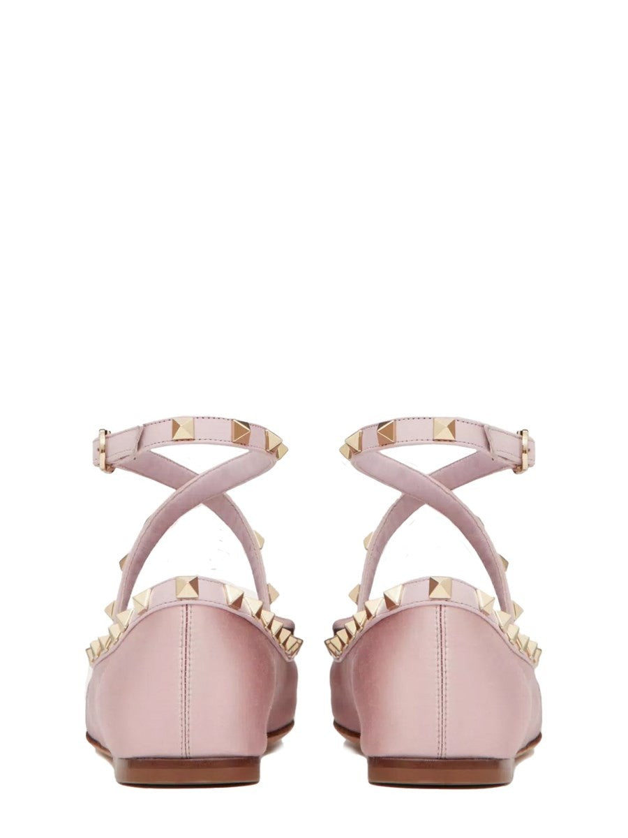 Valentino Garavani SATIN "ROCKSTUD" BALLERINA