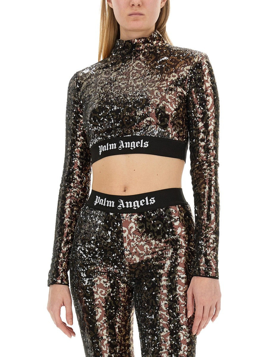 Palm Angels SEQUINED TOP