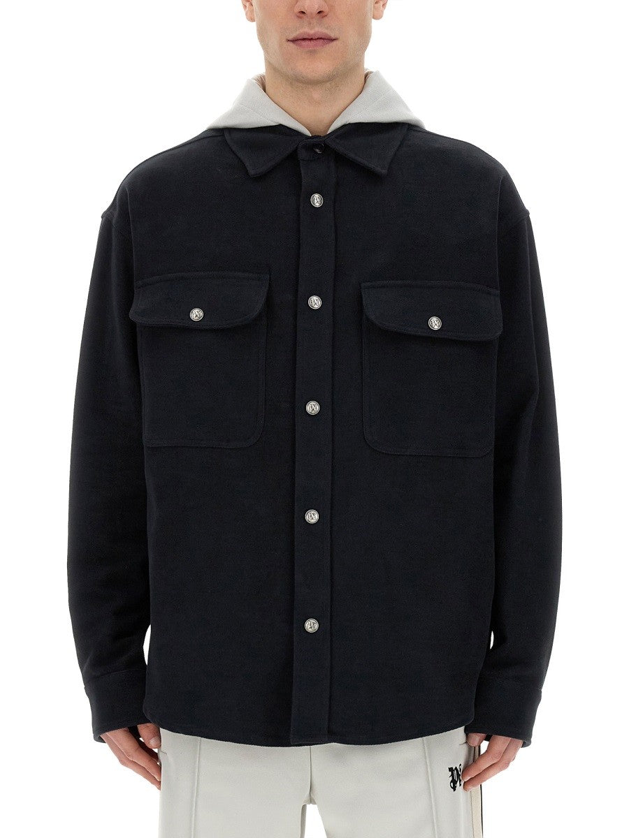 Palm Angels SHIRT-JACKET WITH MONOGRAM