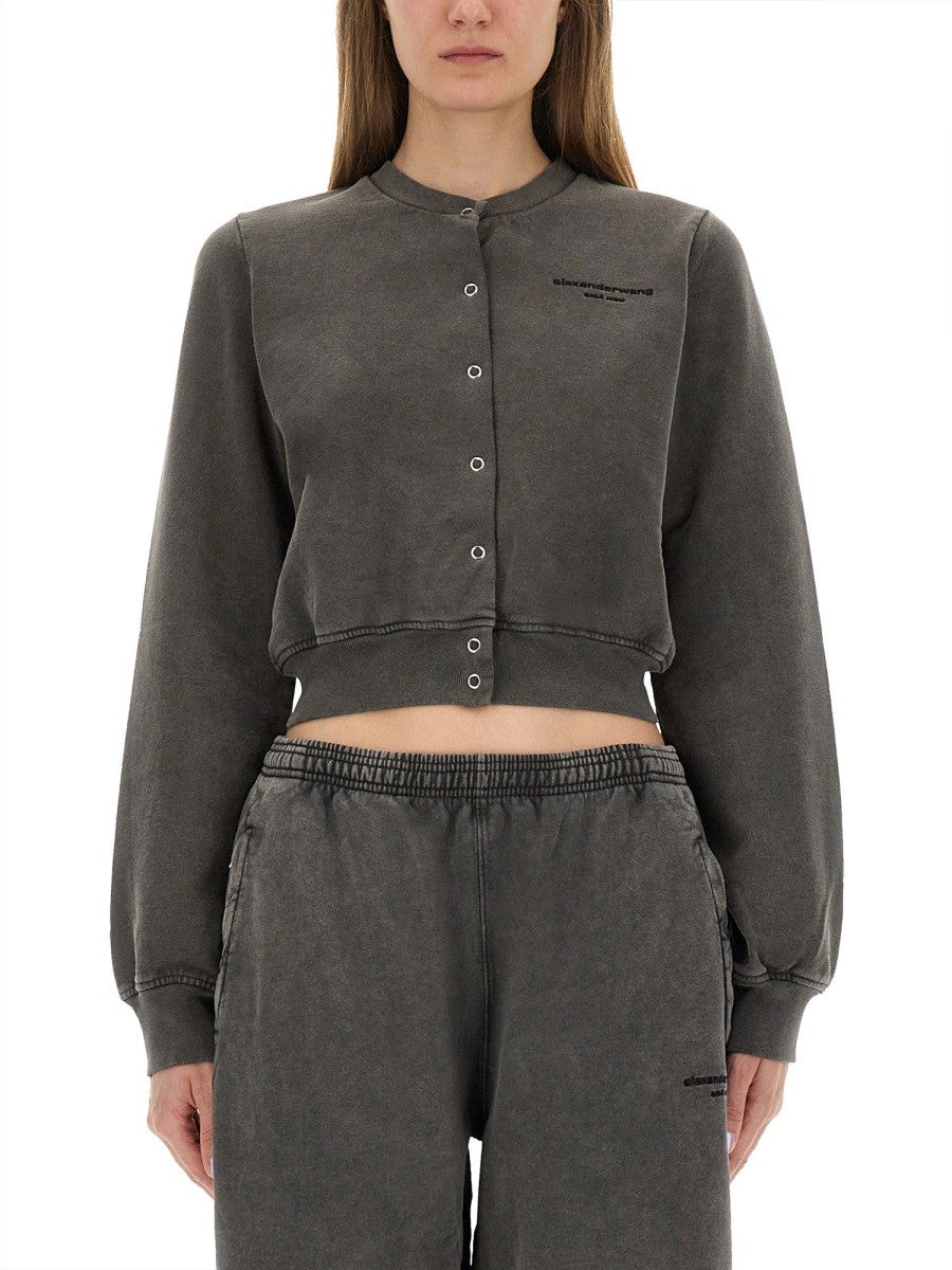Alexander Wang "SHRUNKEN SNAP" CARDIGAN