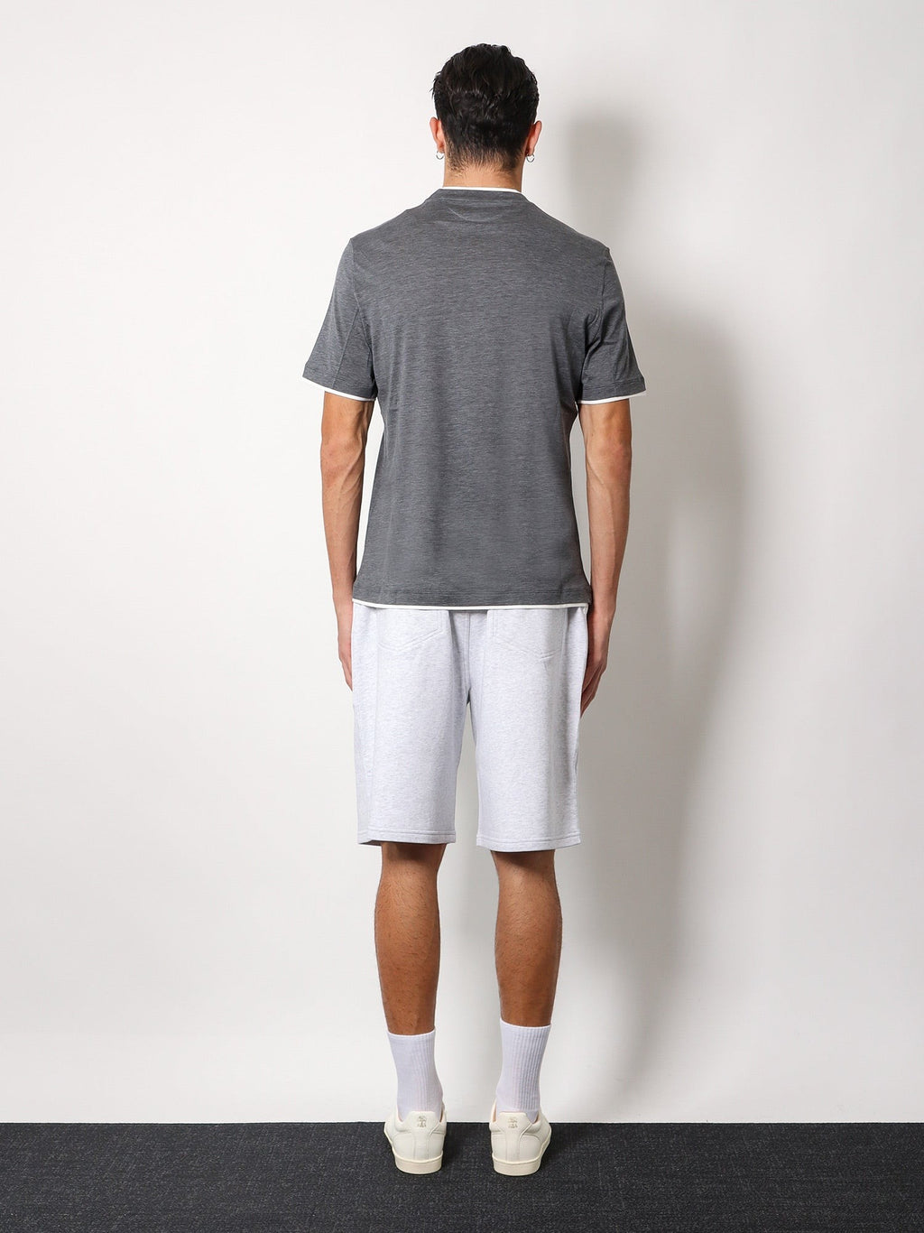 Brunello Cucinelli Silke- og bomulls-t-skjorte