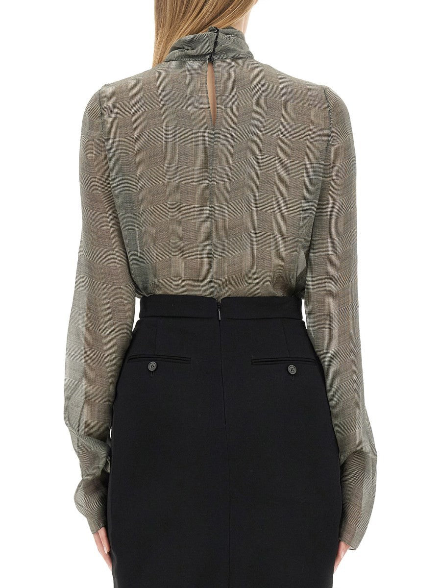 Saint Laurent ŠILKINĖ CHARMEUSE PALAIDINĖ SU GOLFU