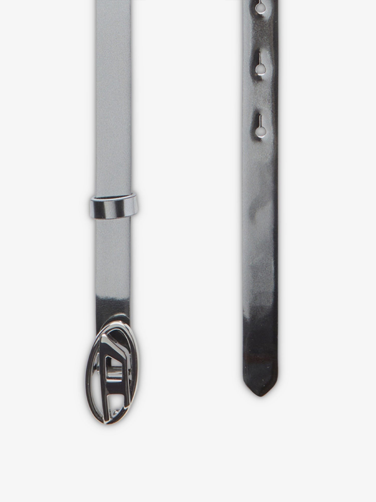 Diesel Silver leather belt | Silver – MoonFits