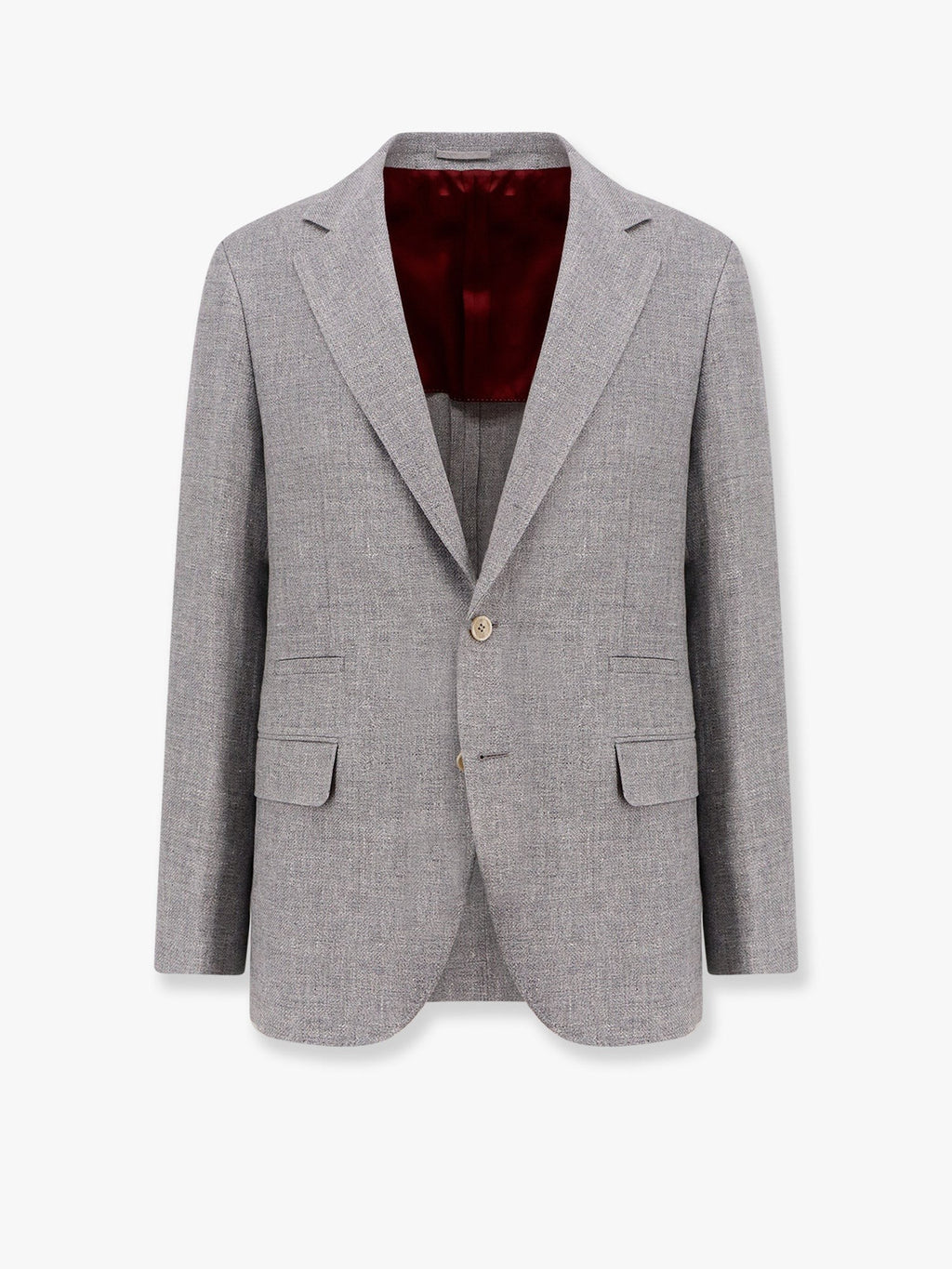 Brunello Cucinelli Single-breasted linen blend blazer