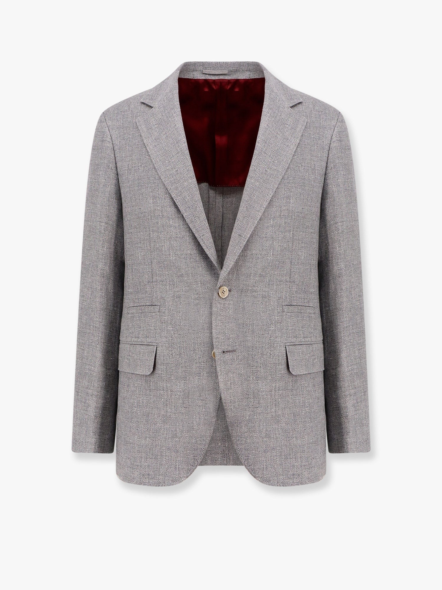 Brunello Cucinelli Single-breasted linen blend blazer