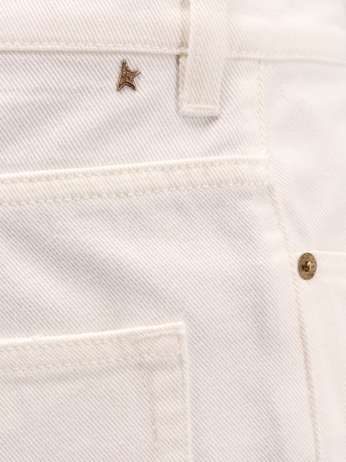 Golden Goose Deluxe Brand Skate white denim trouser