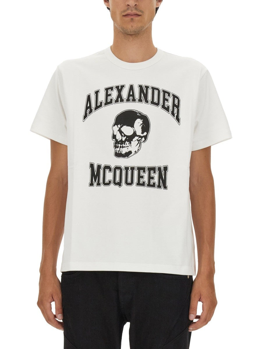 Alexander Mcqueen MARŠKINĖLIAI SU KAUKOLĖS LOGOTIPU