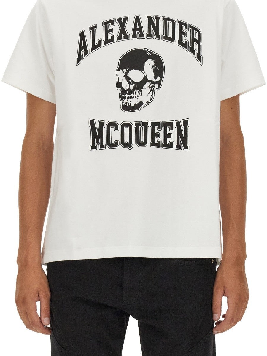 Alexander Mcqueen MARŠKINĖLIAI SU KAUKOLĖS LOGOTIPU