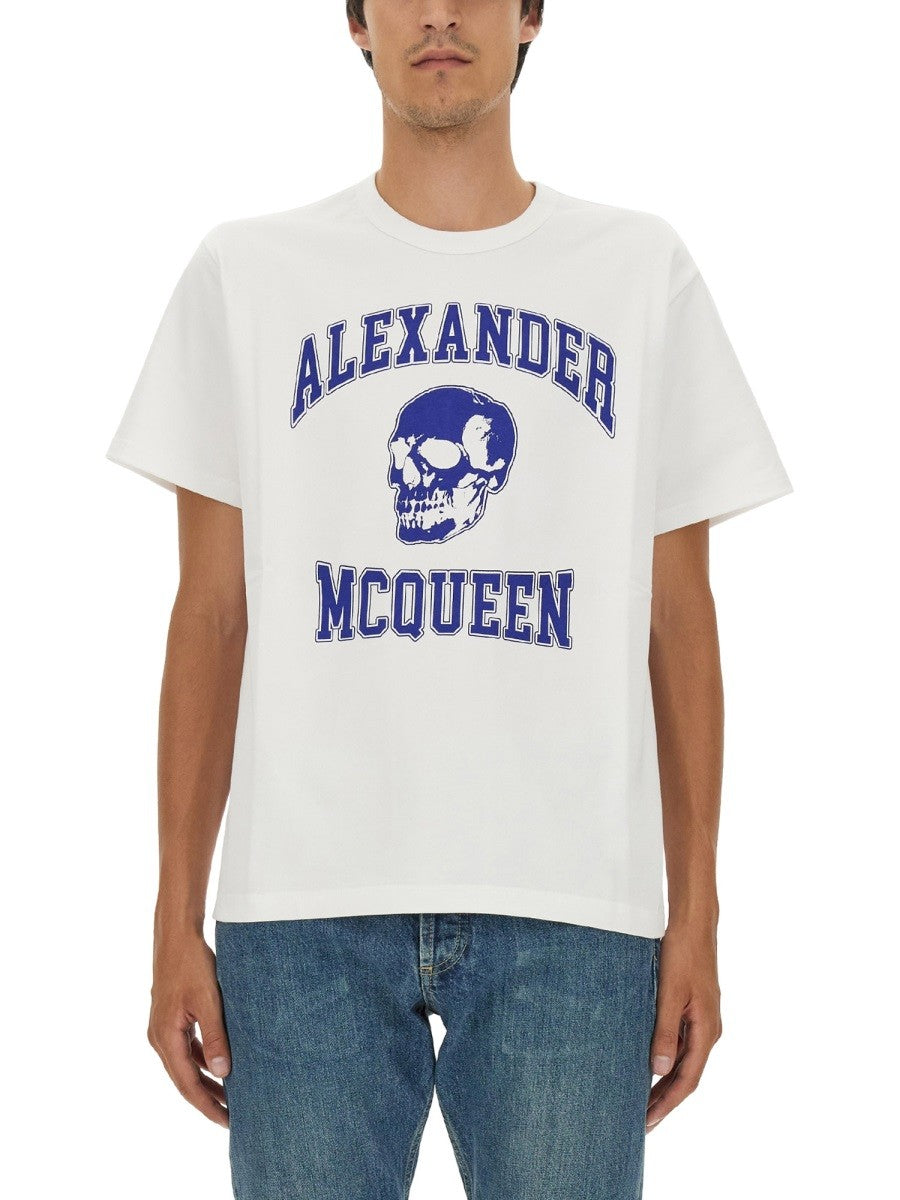 Alexander Mcqueen MARŠKINĖLIAI SU KAUKOLĖS LOGOTIPU