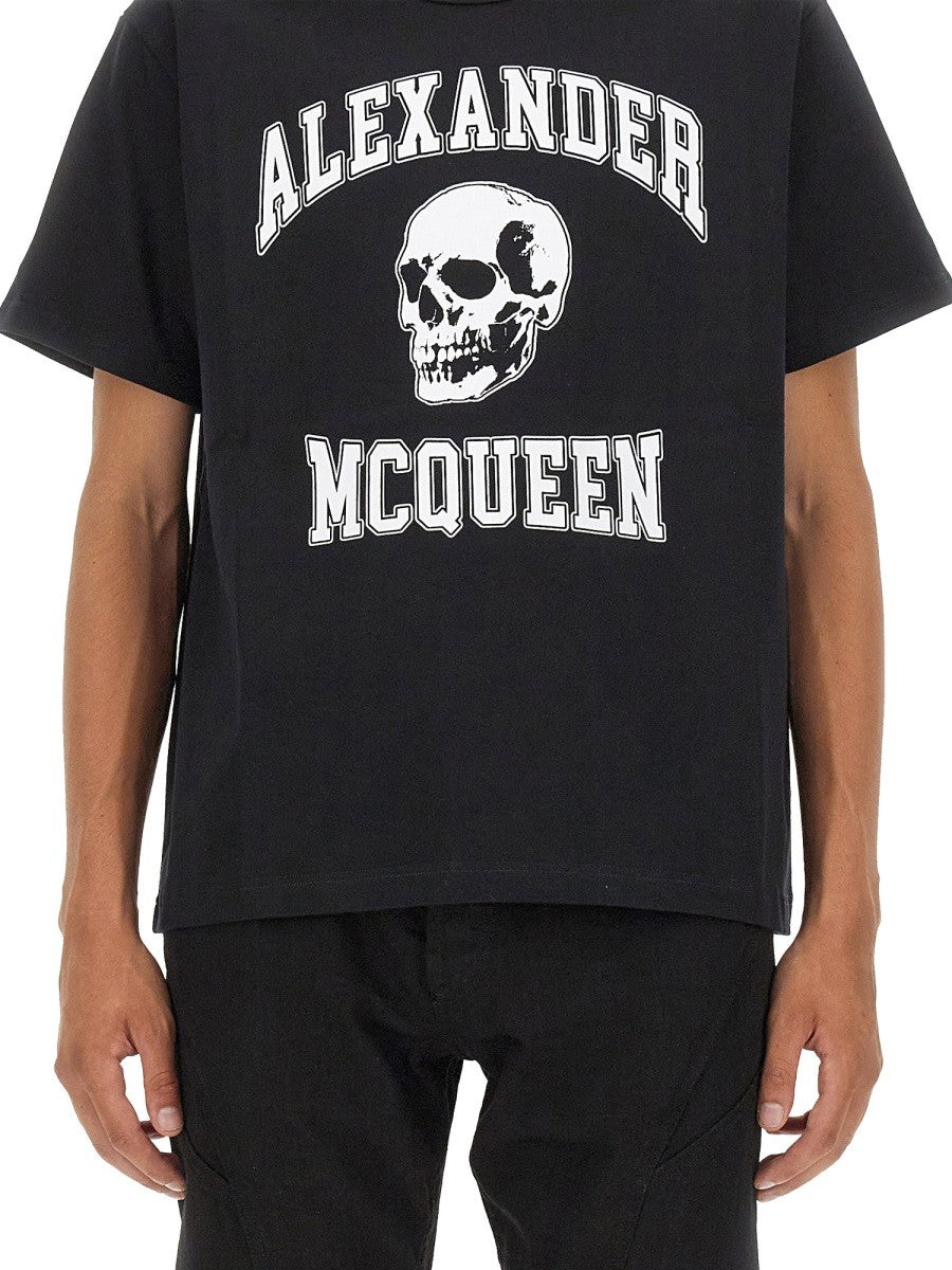 Alexander Mcqueen MARŠKINĖLIAI SU KAUKOLĖS LOGOTIPU