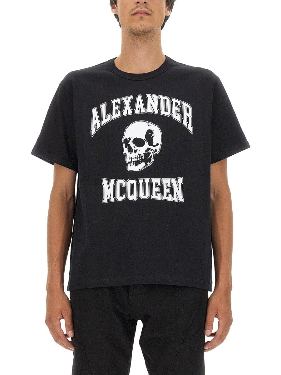 Alexander Mcqueen MARŠKINĖLIAI SU KAUKOLĖS LOGOTIPU