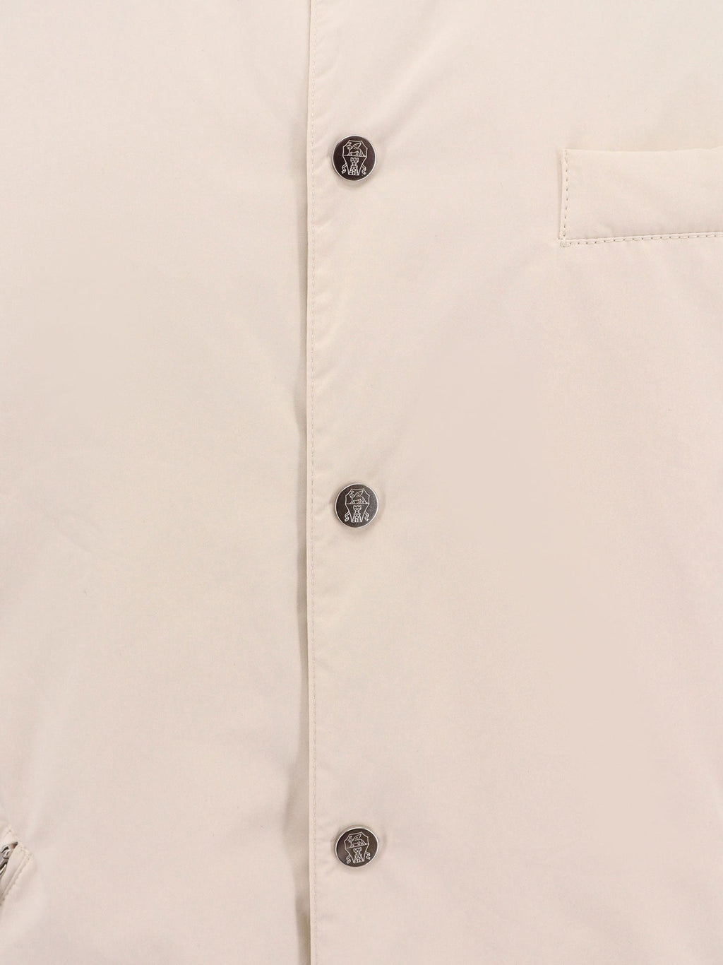 Brunello Cucinelli Ärmellose Jacke mit abnehmbarer Kapuze