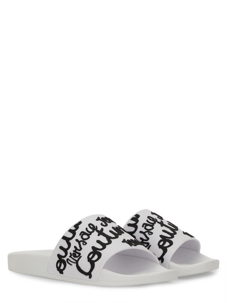 Versace Jeans Couture SLIDER-SANDALE MIT LOGO