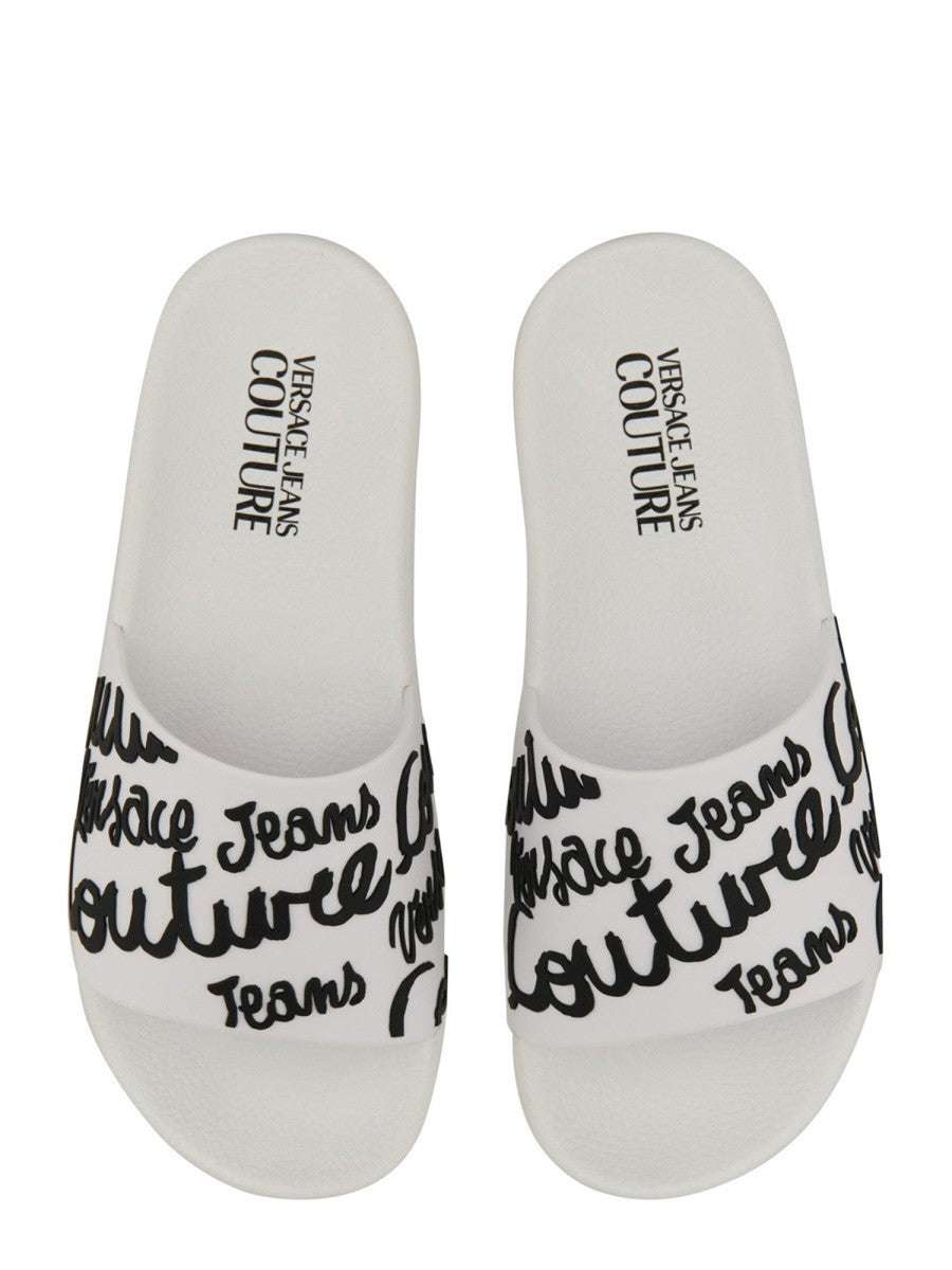 Versace Jeans Couture SLIDER-SANDALE MIT LOGO