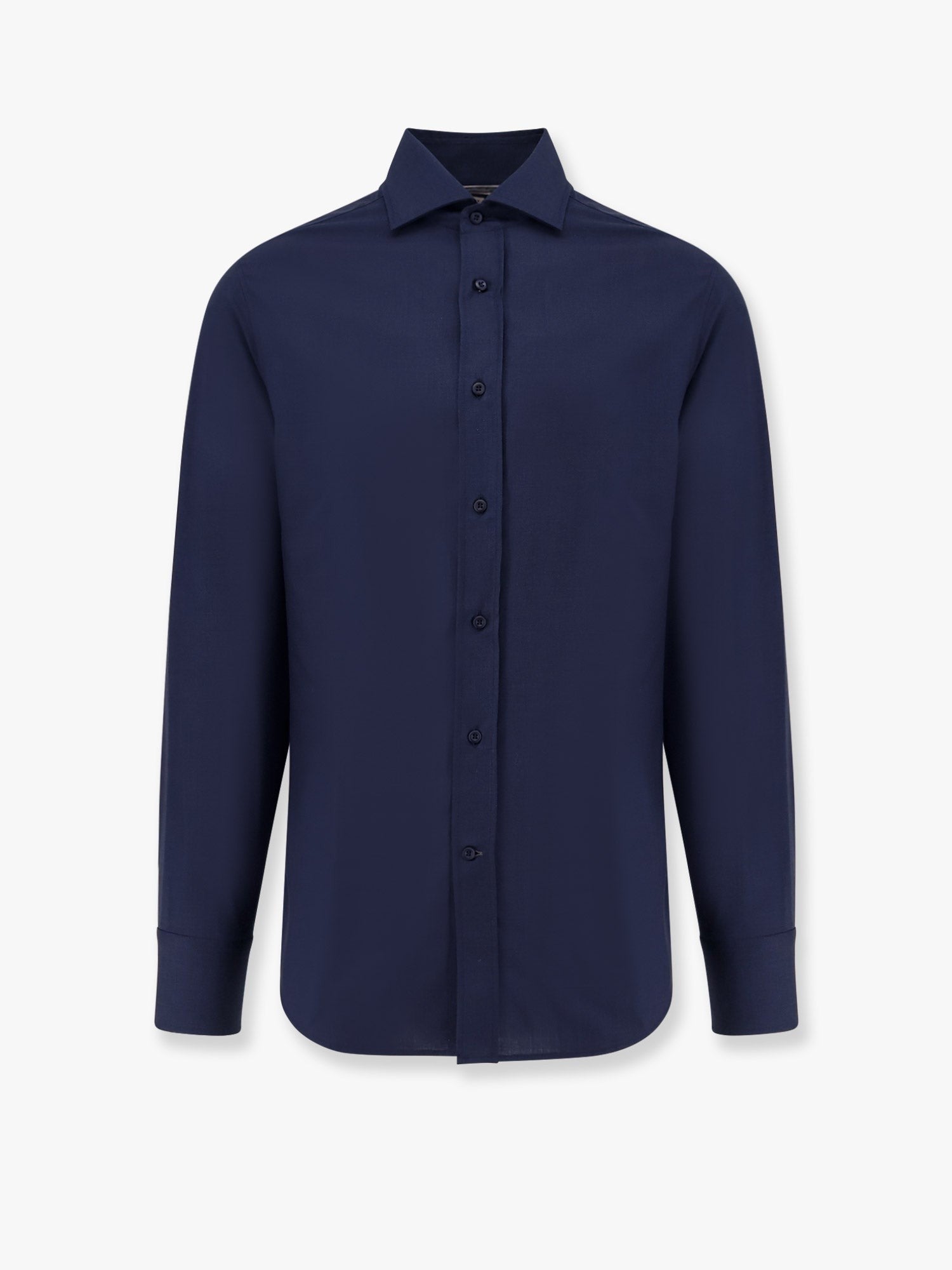 Brunello Cucinelli Slim Fit Hemd aus Schurwolle