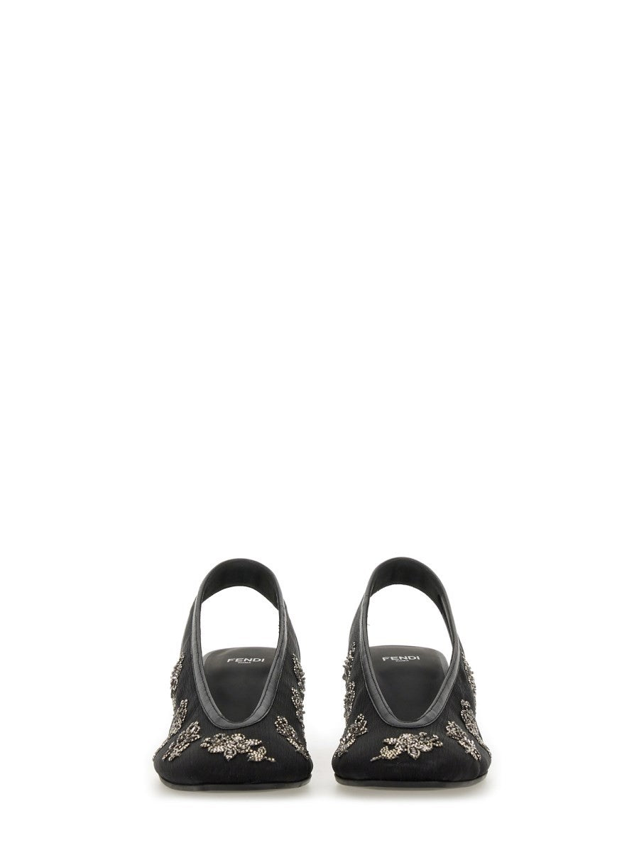 Fendi SLINGBACK WITH EMBROIDERY