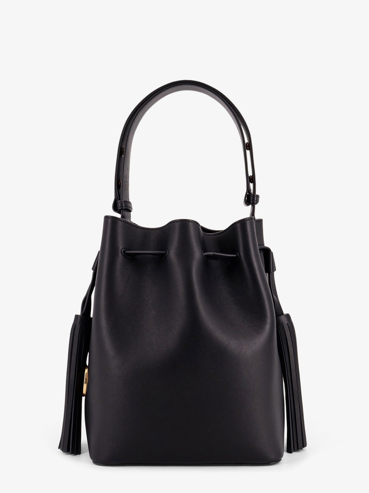 Valentino Garavani So Seau leather bucket bag with meatl Vlogo