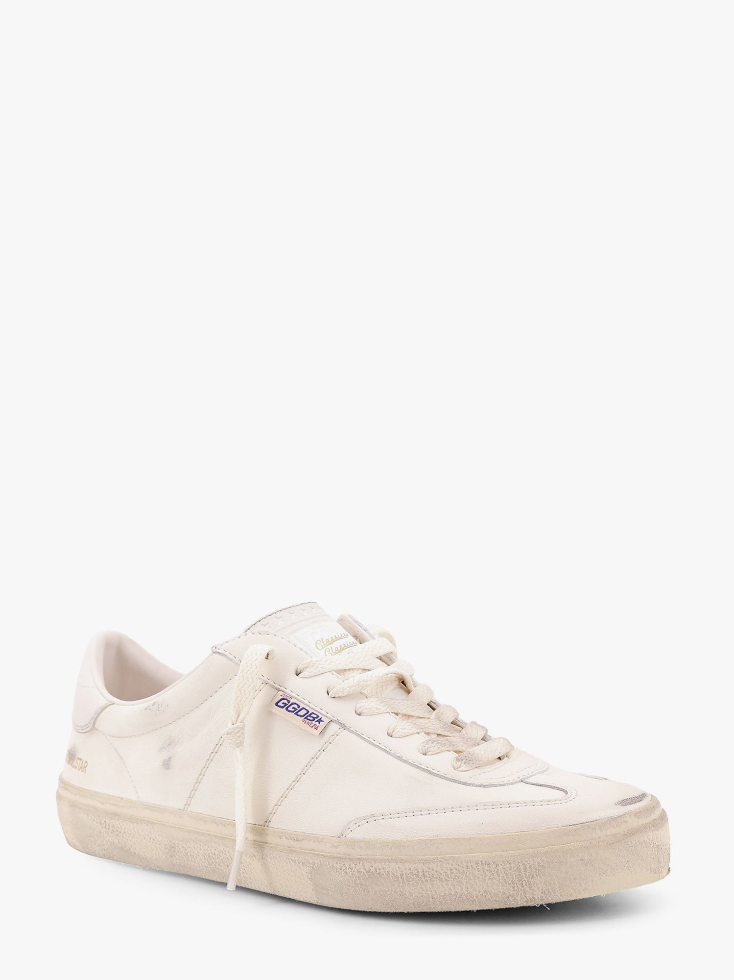 Golden Goose Deluxe Brand Soul star leather low-top sneakers with used effect