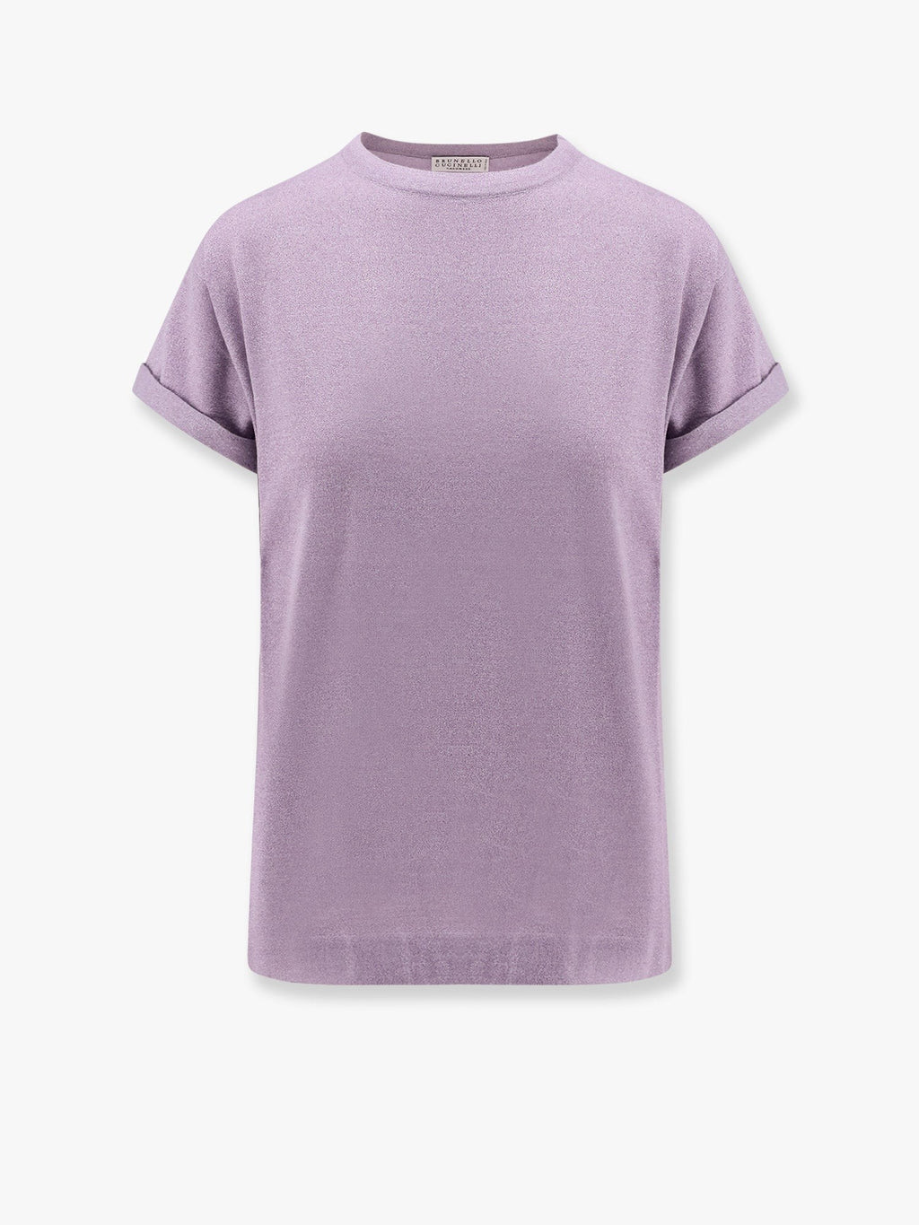 Brunello Cucinelli Glinsende T-skjorte i kasjmir og silke