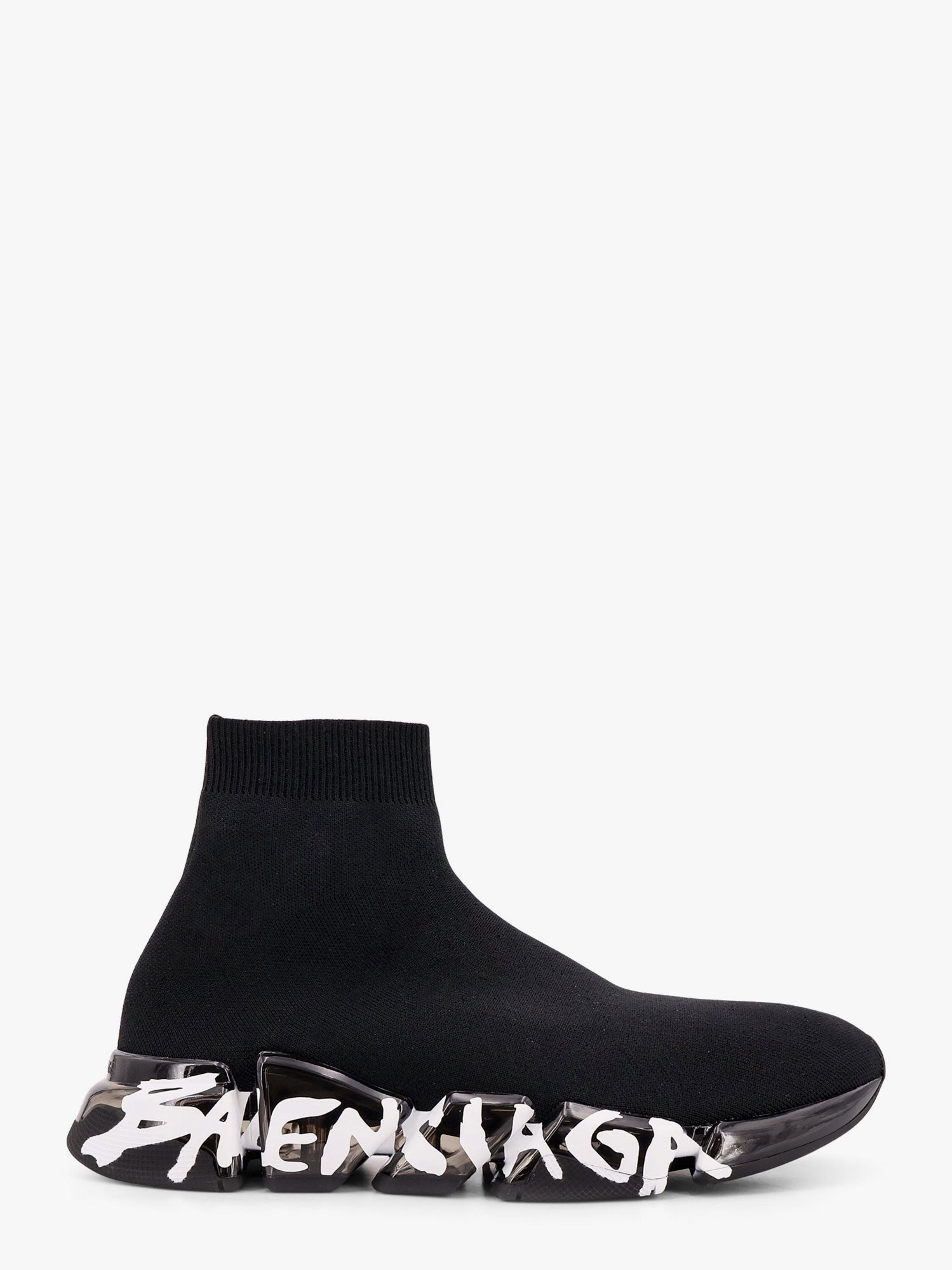 Balenciaga Speed 2.0 Full Clear Sole Graffiti strikkede joggesko