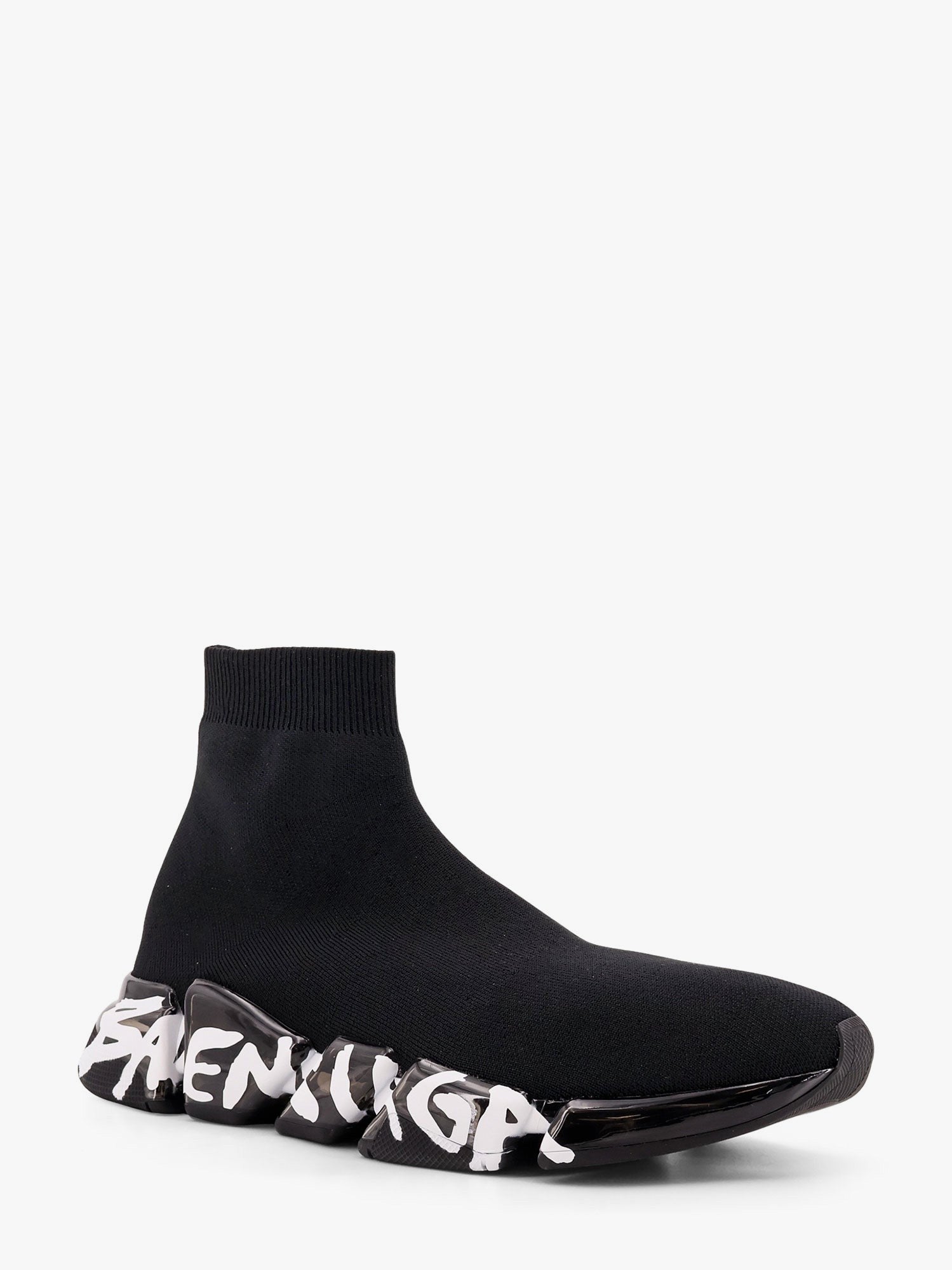 Balenciaga Speed 2.0 Full Clear Sole Graffiti strikkede joggesko