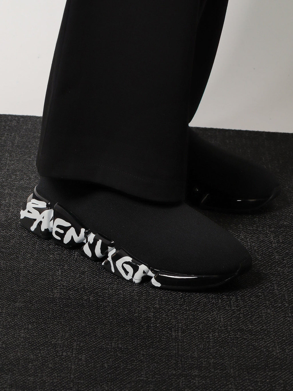 Balenciaga Speed 2.0 Full Clear Sole Graffiti strikkede joggesko