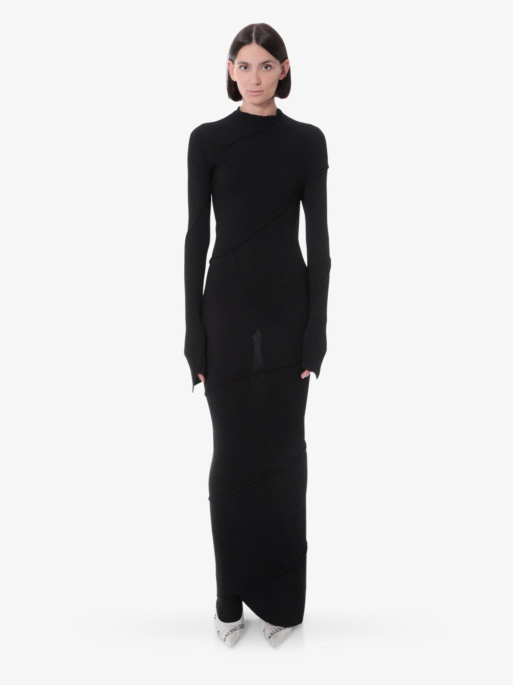 Balenciaga špirálové viskózové šaty