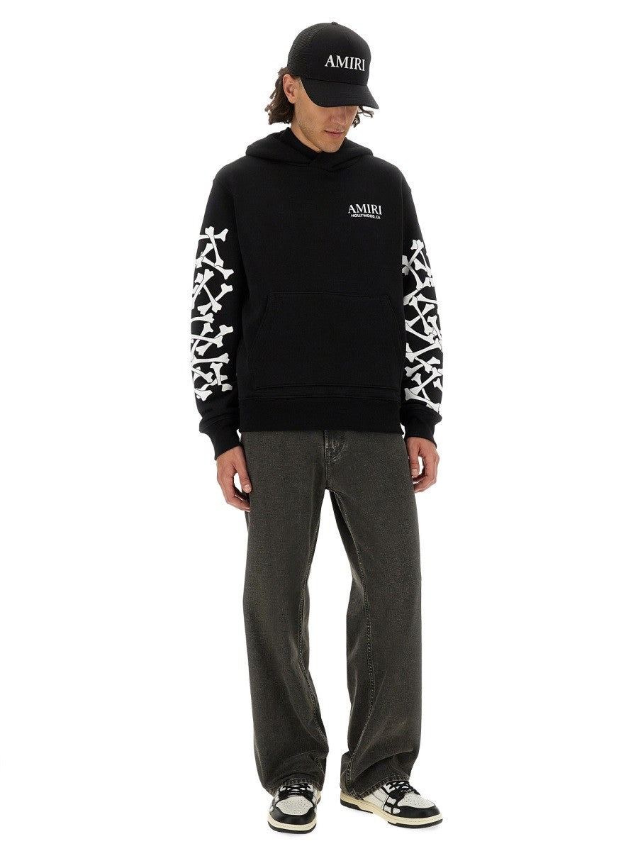 Amiri STACKED BONES PRINT HOODIE