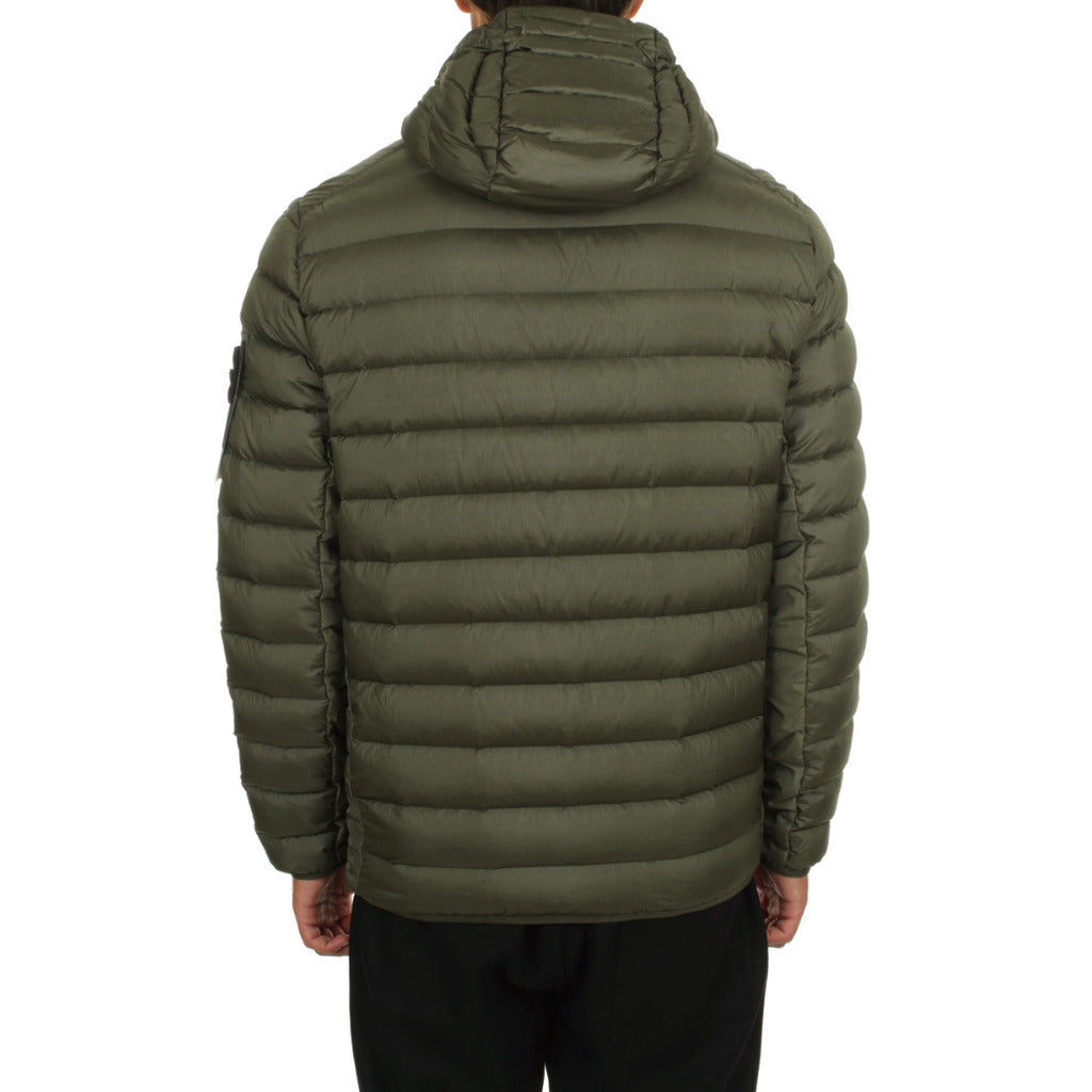 Back view of the Stone Island lightweight recycled nylon puffer jacket