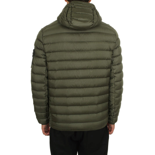 Back view of the Stone Island lightweight recycled nylon puffer jacket