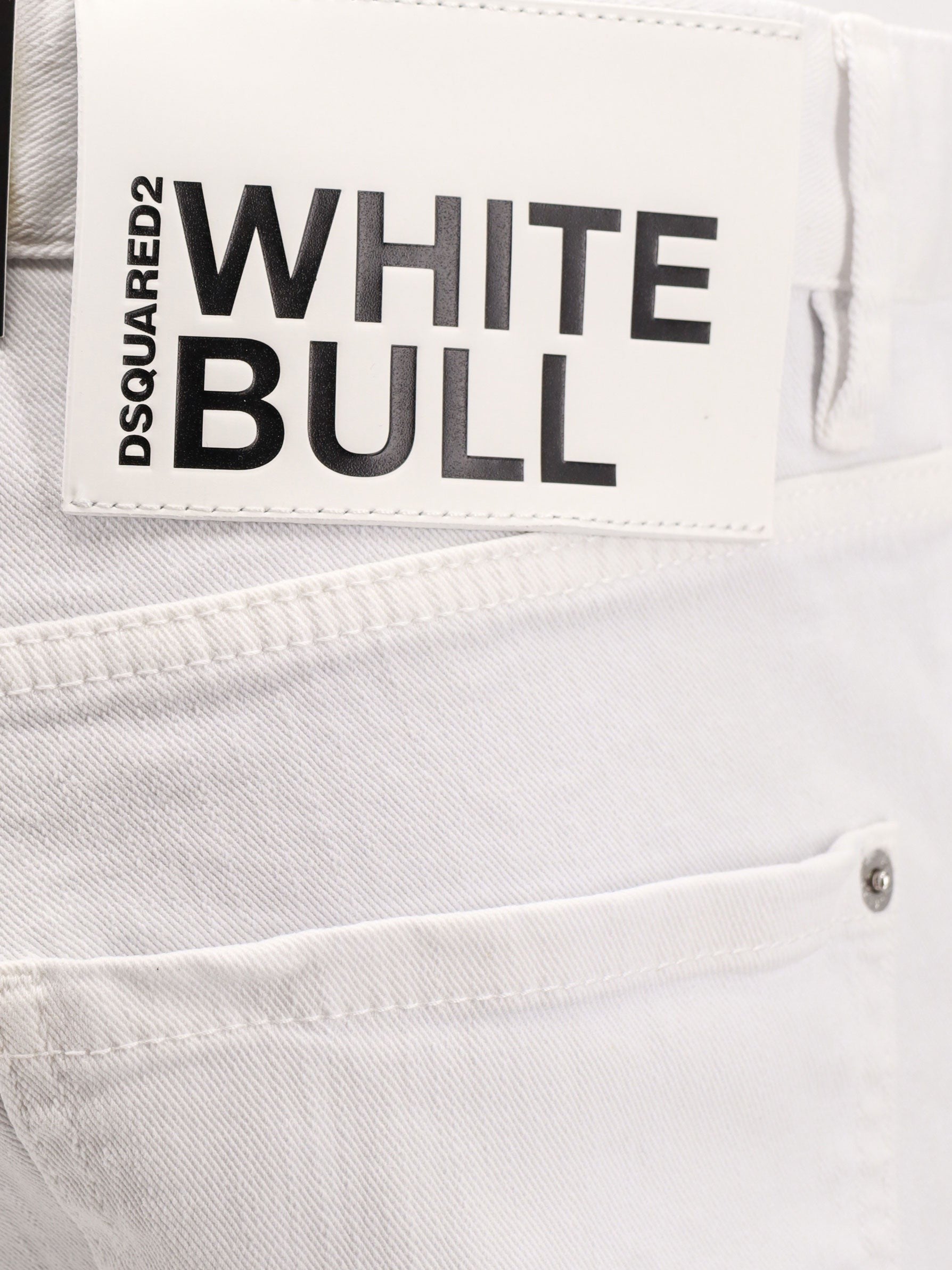 Dsquared2 Stretch bomuldsbukser med hvidt 'bull tag'