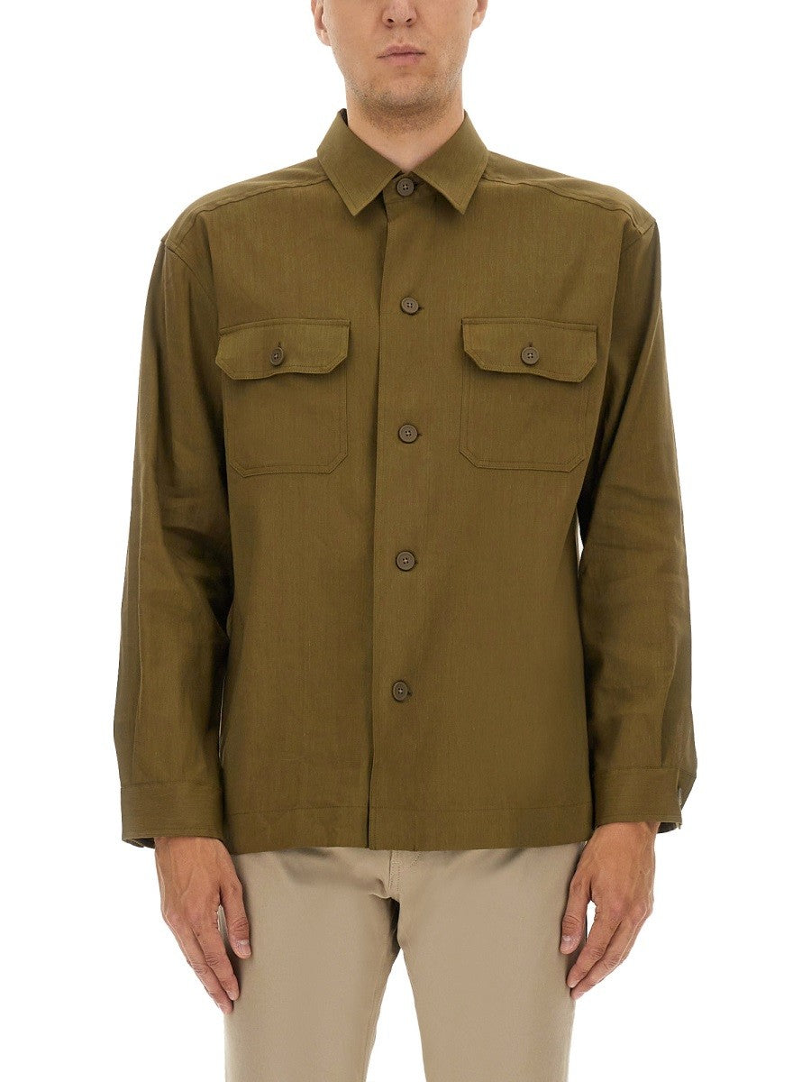 Boss STRETCH LINEN AND VISCOSE SHIRT