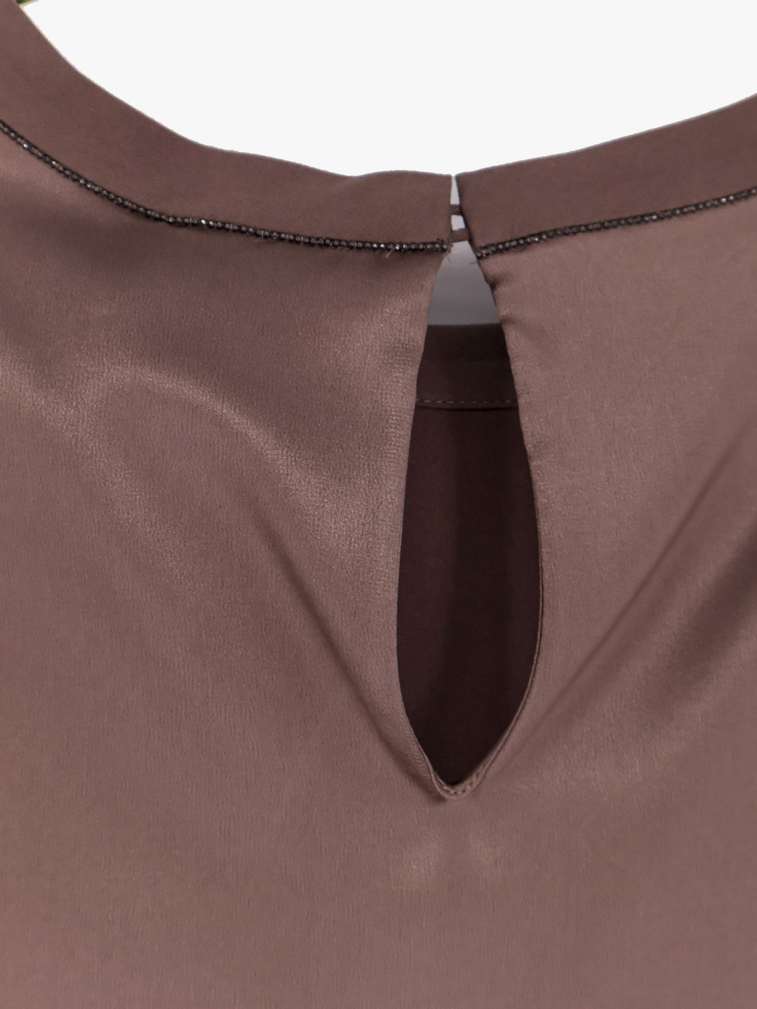 Brunello Cucinelli Stretch-Seidentop mit Monili-Detail