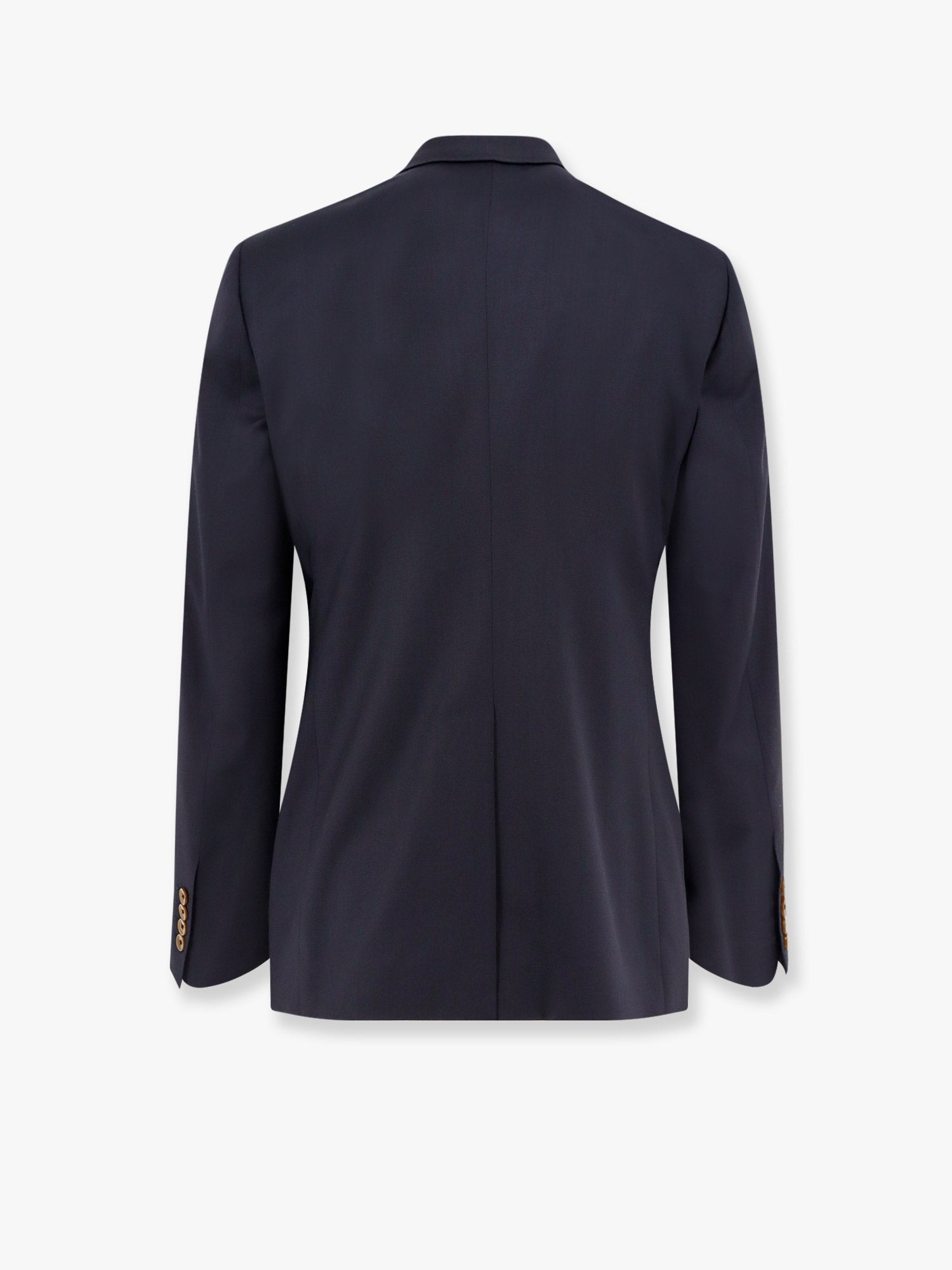 Dolce & Gabbana Stretch virgin wool blazer with frontal logo patch
