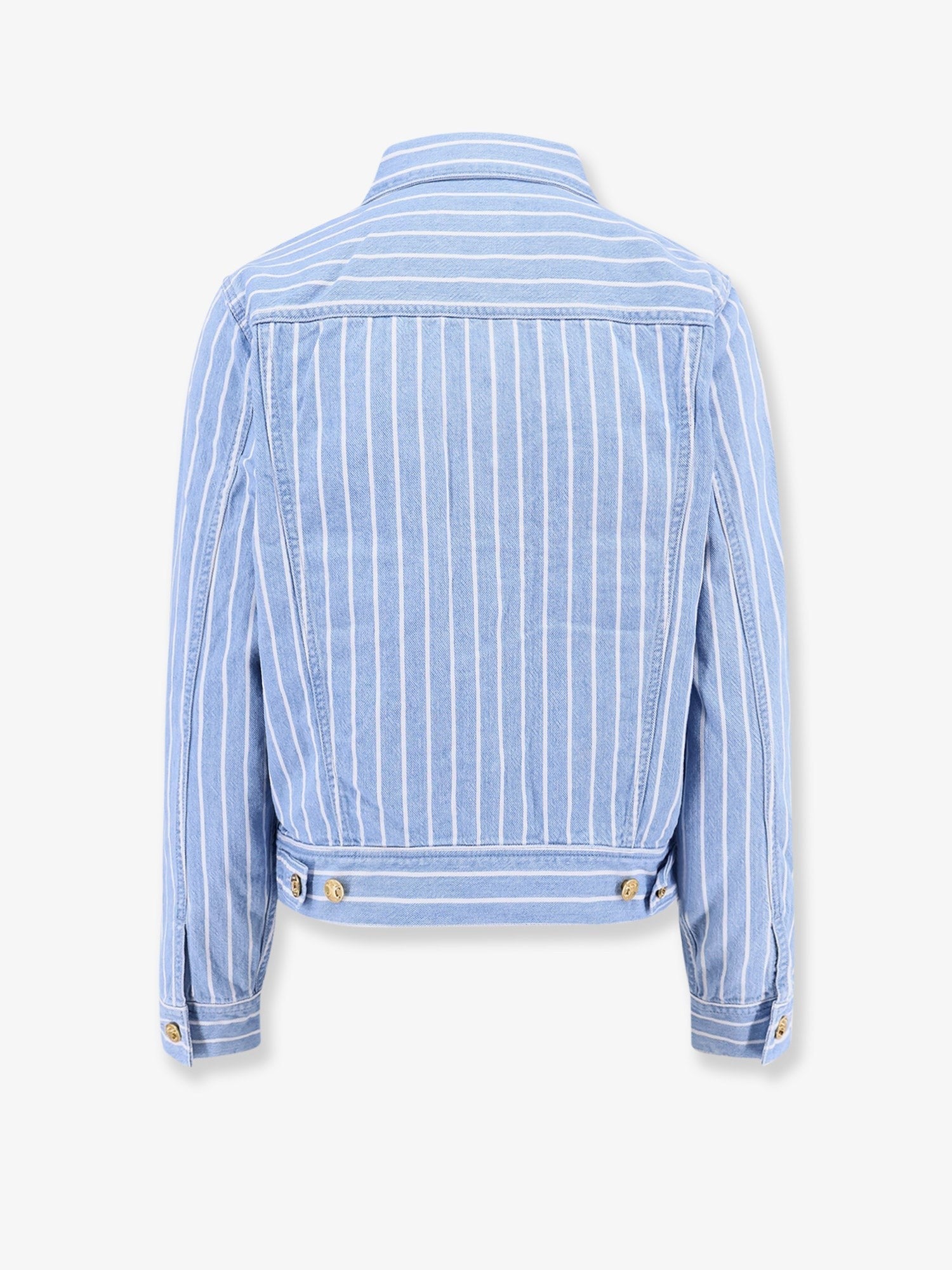 Celine Pruhovaná bavlněná bunda s knoflíky Triomphe