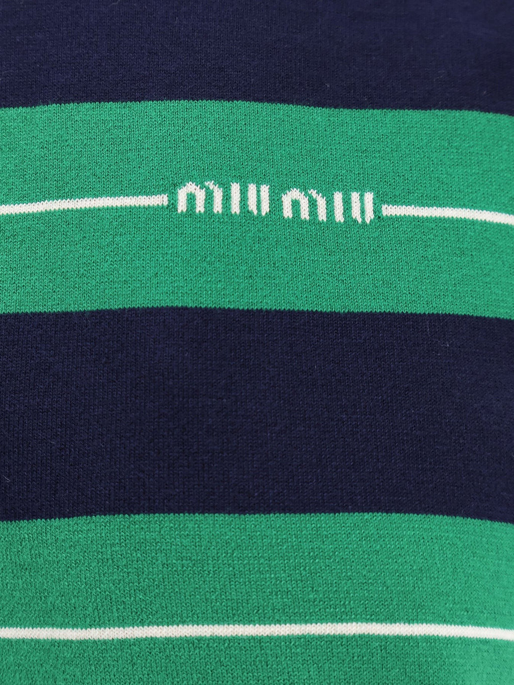 Miu Miu Striped cotton polo shirt