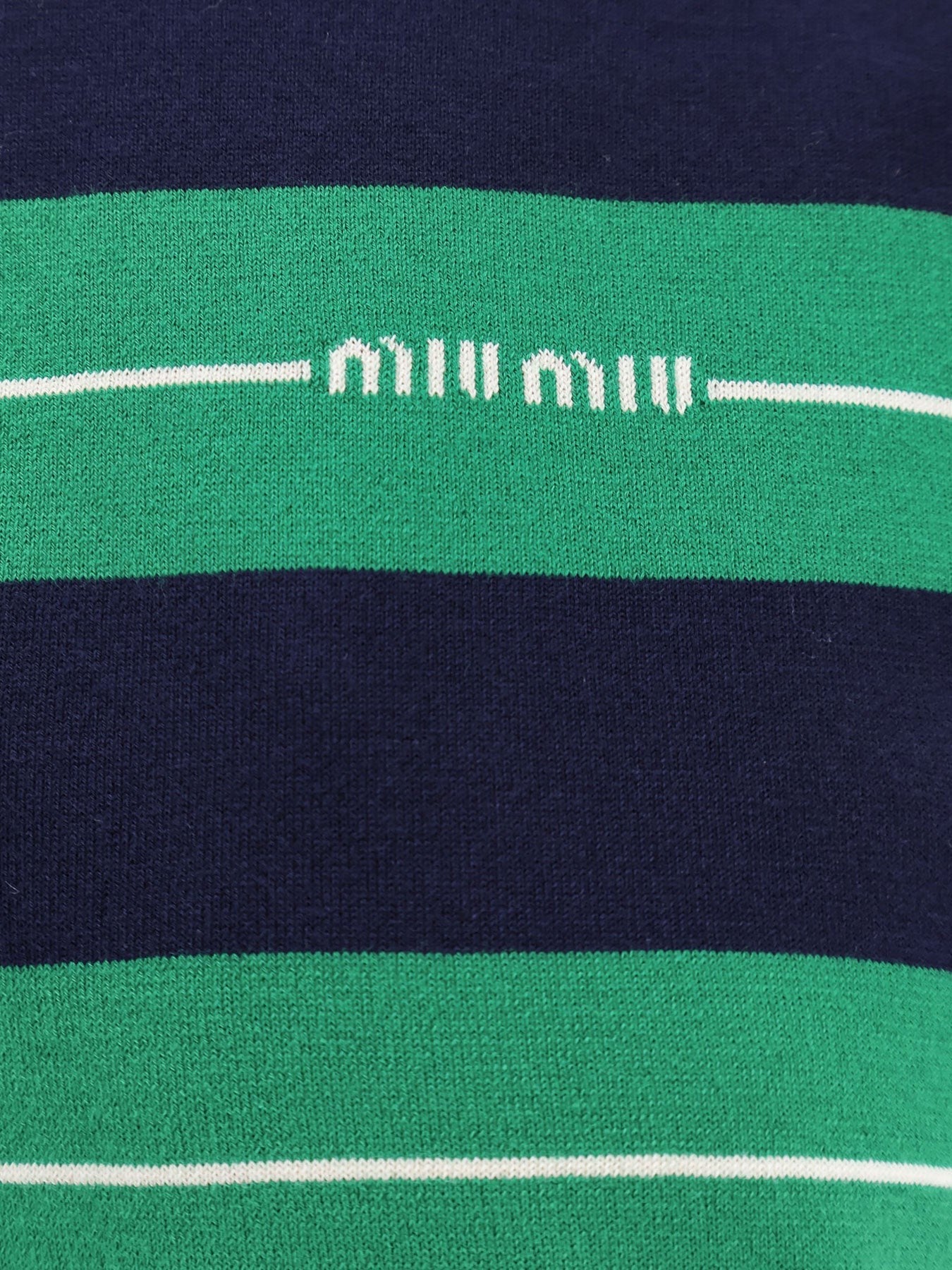 Miu Miu Striped cotton polo shirt