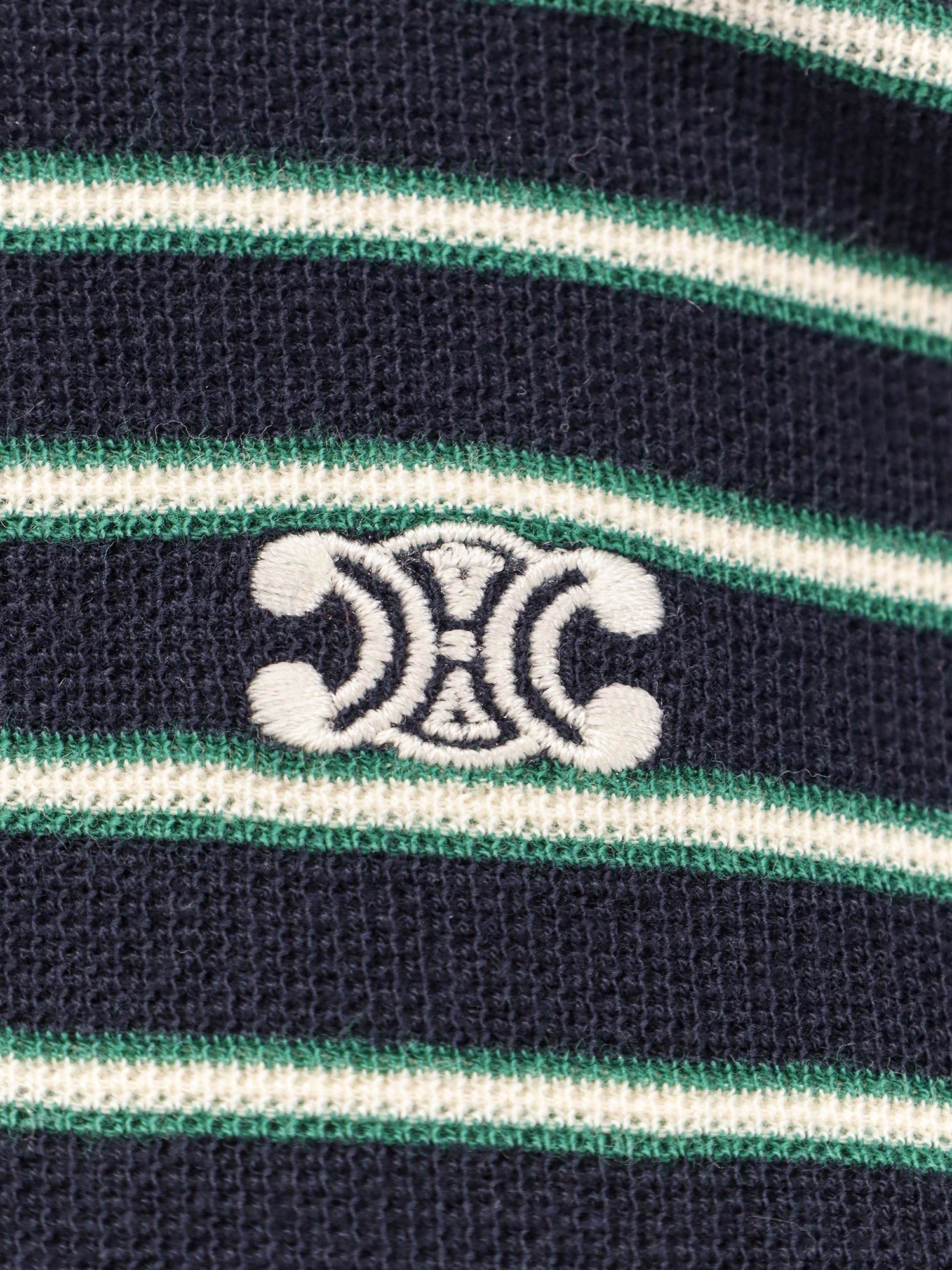 Celine pruhované bavlněné polo tričko