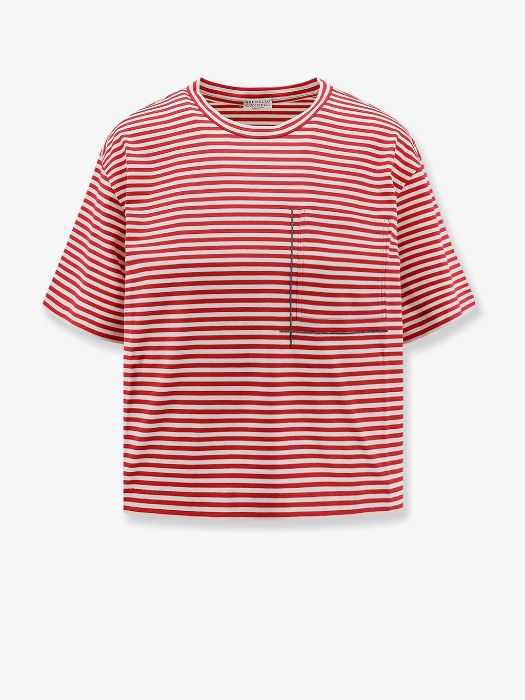 Brunello Cucinelli Gestreiftes Baumwoll-T-Shirt