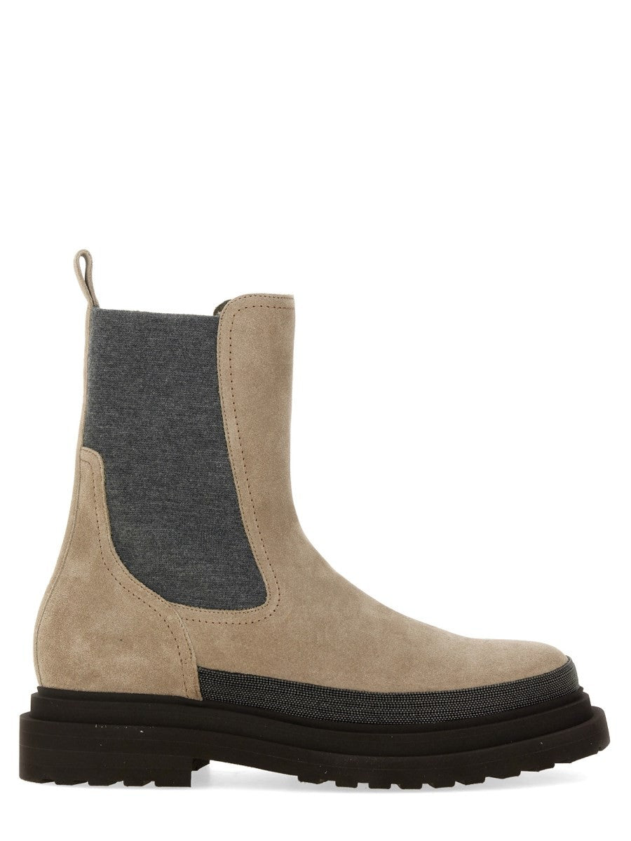 Brunello Cucinelli WILDLEDER CHELSEA BOOT