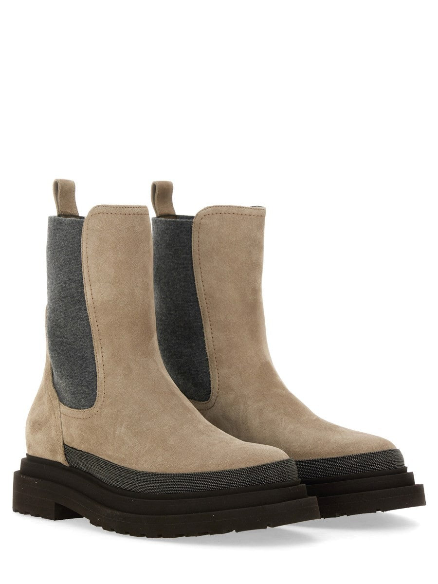 Brunello Cucinelli WILDLEDER CHELSEA BOOT