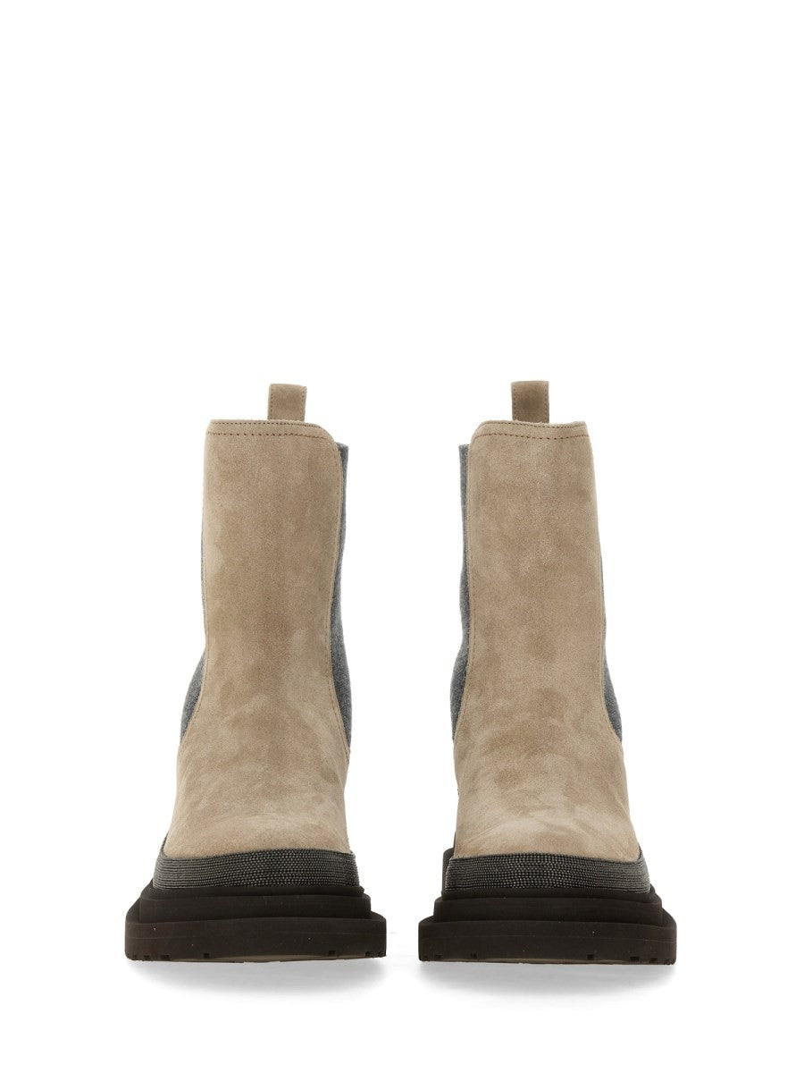 Brunello Cucinelli WILDLEDER CHELSEA BOOT